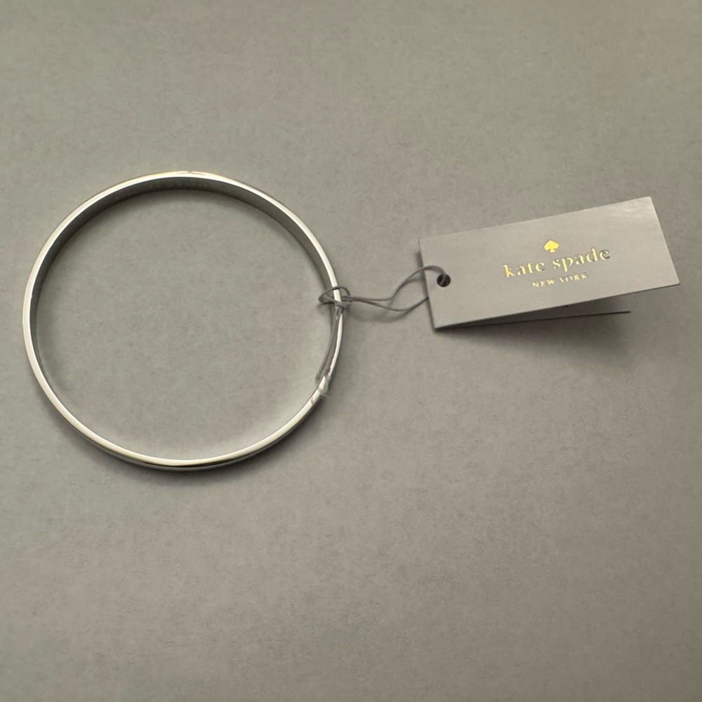 Kate Spade Find The Silver Lining Idiom Bangle NWT - Picture 3 of 3